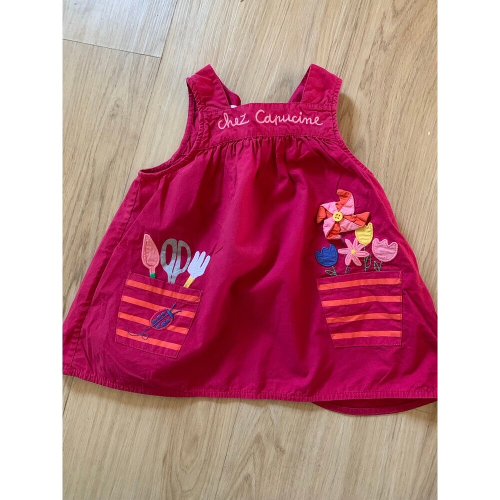 DPAM applique dress garden theme Size 6M
